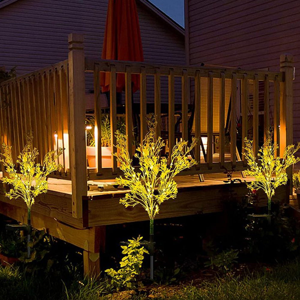 2 X Aritificial Solar Canola Flowers Lights Patio Walkway Lamp Garden Decor