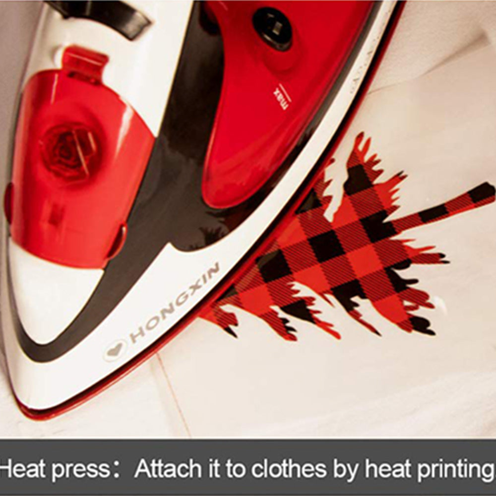 10 Sheets Christmas DIY Iron Heat Transfer Vinyl Sheet Print Paper for Shirt