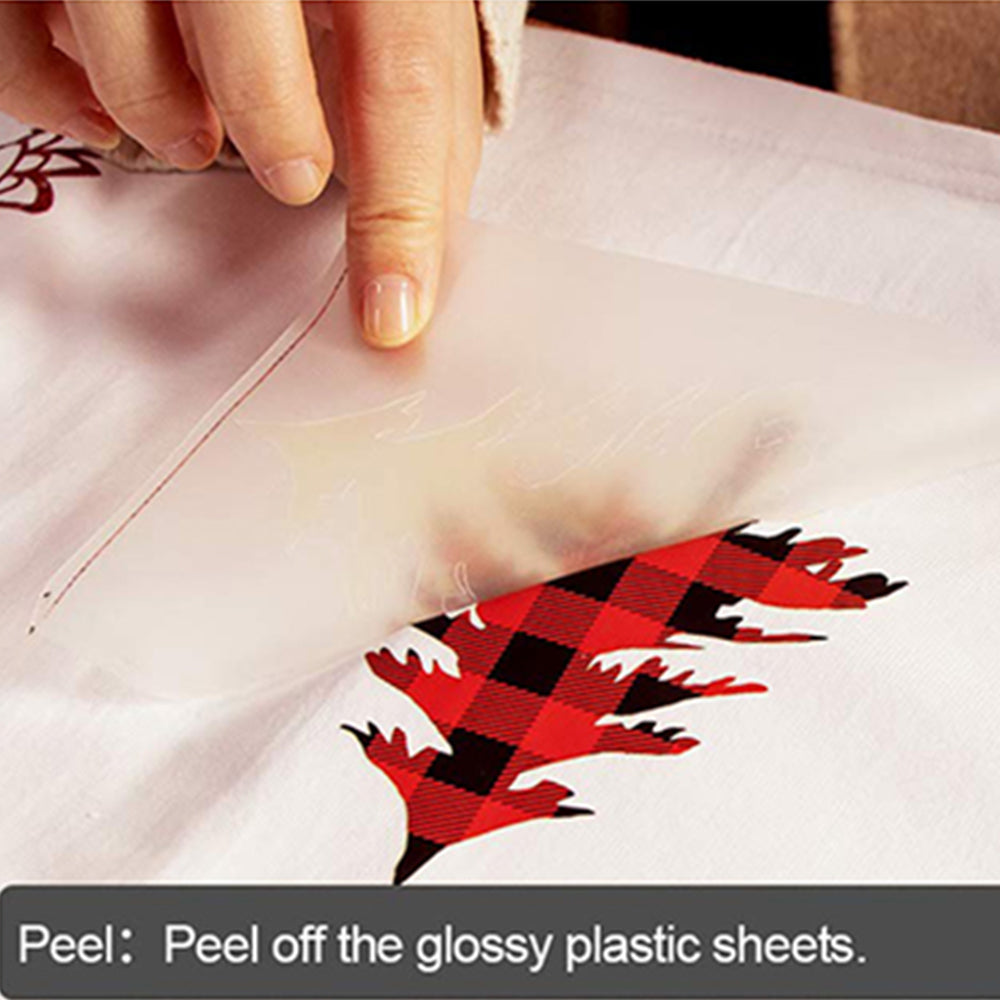 5 Sheets Christmas DIY Iron Heat Transfer Vinyl Sheet Print Paper for Shirt