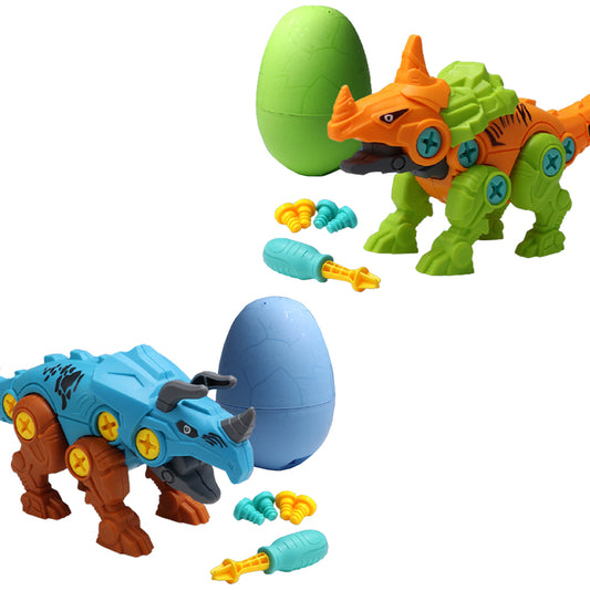 2 X Kids DIY Triceratops Acanthosaurus Dinosaur Toys Educational Assemble Toys