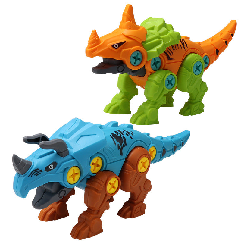 2 X Kids DIY Triceratops Acanthosaurus Dinosaur Toys Educational Assemble Toys