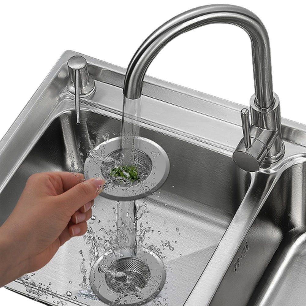 4 X Small Large Stainless Steel Kitchen Sink Strainer Flume Filter