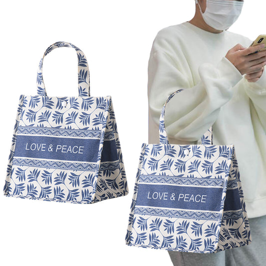 Blue Medium Lunch Bag Storage Bag Lunch Box Handbag