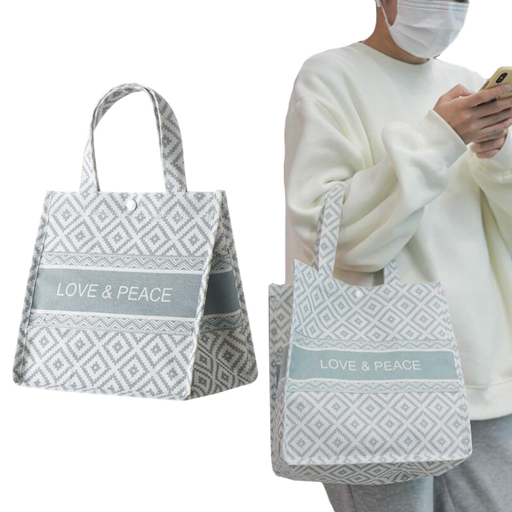 Grey Medium Lunch Bag Storage Bag Lunch Box Handbag