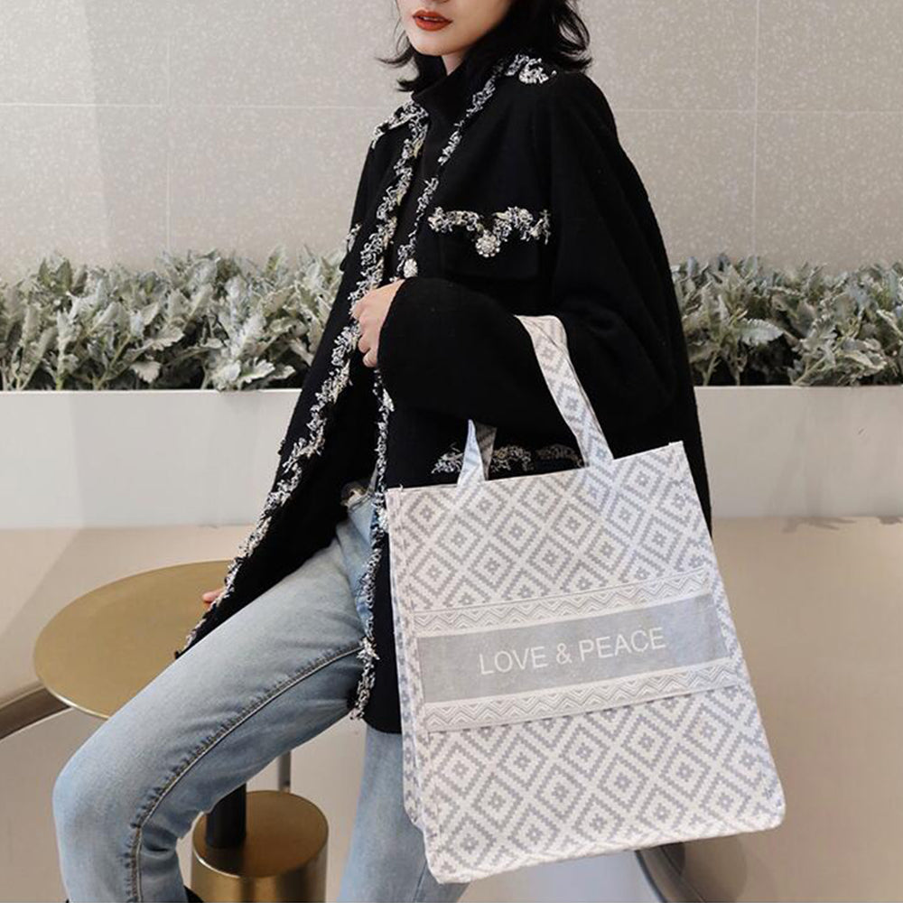 Grey Medium Lunch Bag Storage Bag Lunch Box Handbag