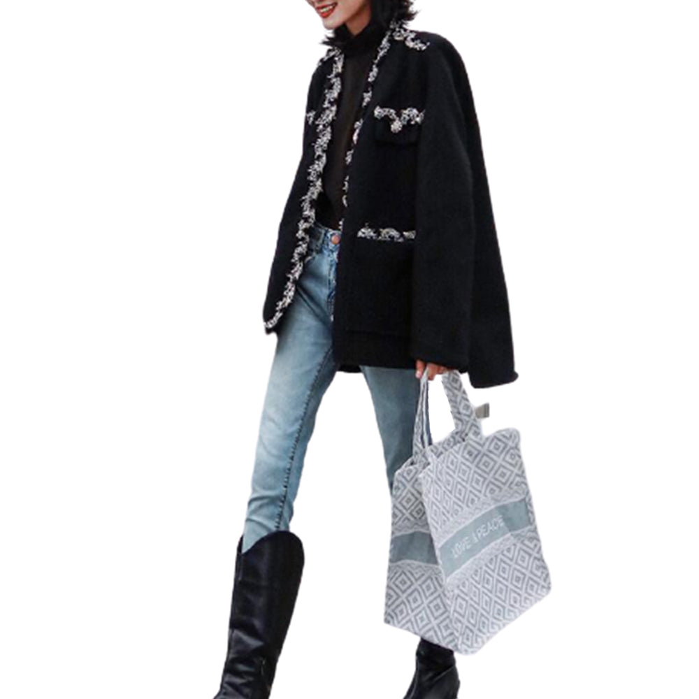 Grey Medium Lunch Bag Storage Bag Lunch Box Handbag