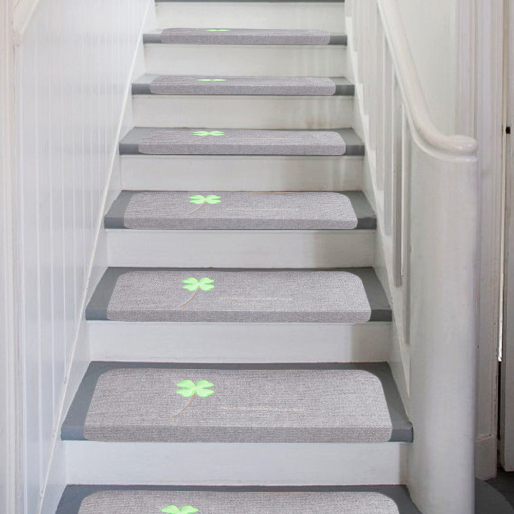 2X S Grey Self Adhesive Cling Glow In Dark Luminous Non Slip Stair Carpet