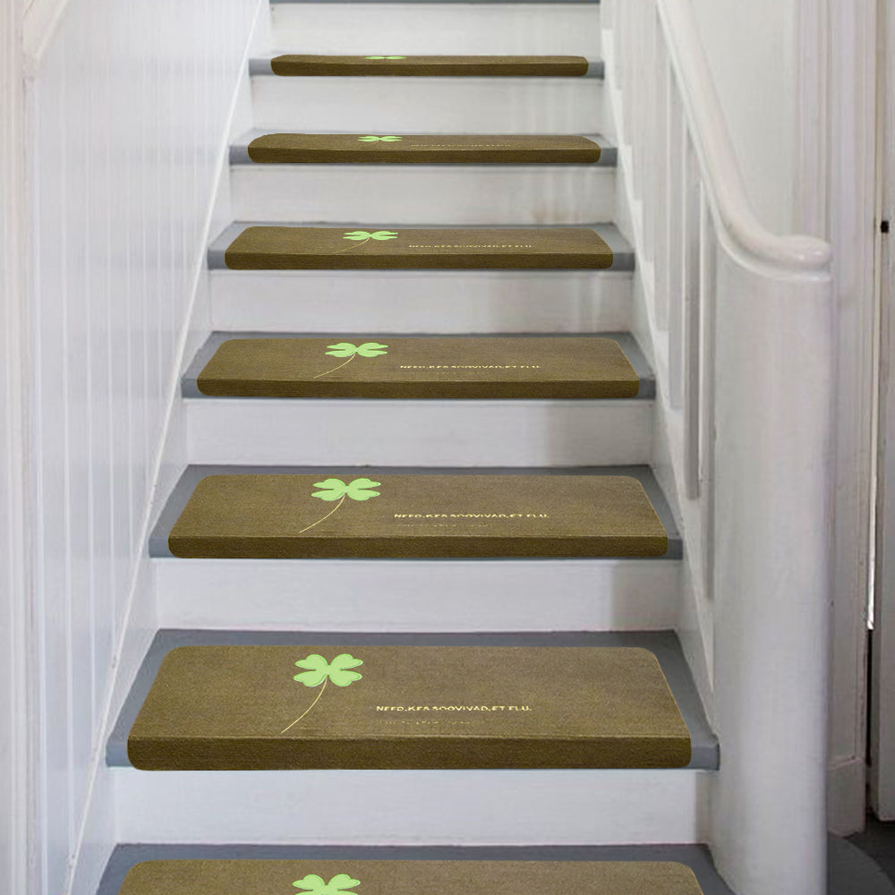 4X L Coffee Self Adhesive Cling Glow In Dark Luminous Non Slip Stair Carpet