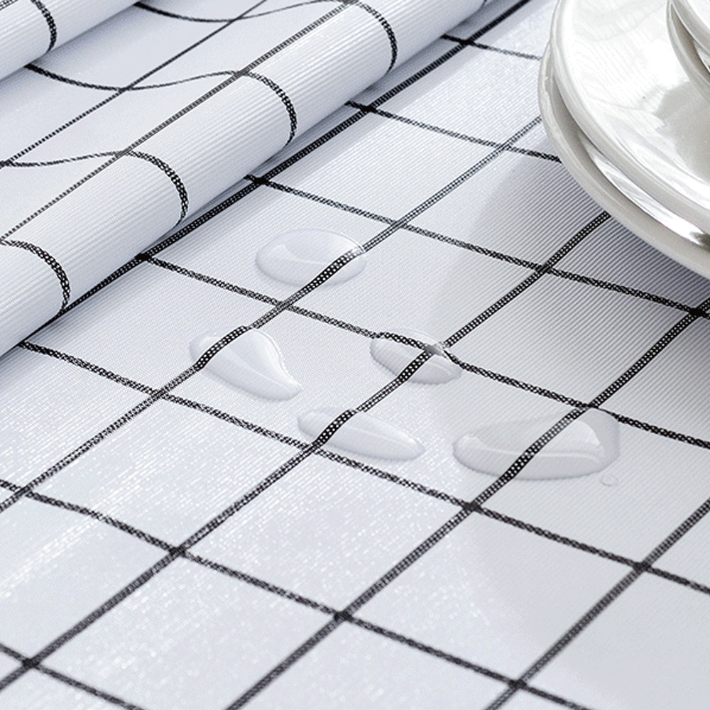 3Pack 137x90cm Plaid Printed Water Resistant Oil-Proof Tablecloth Table Cover