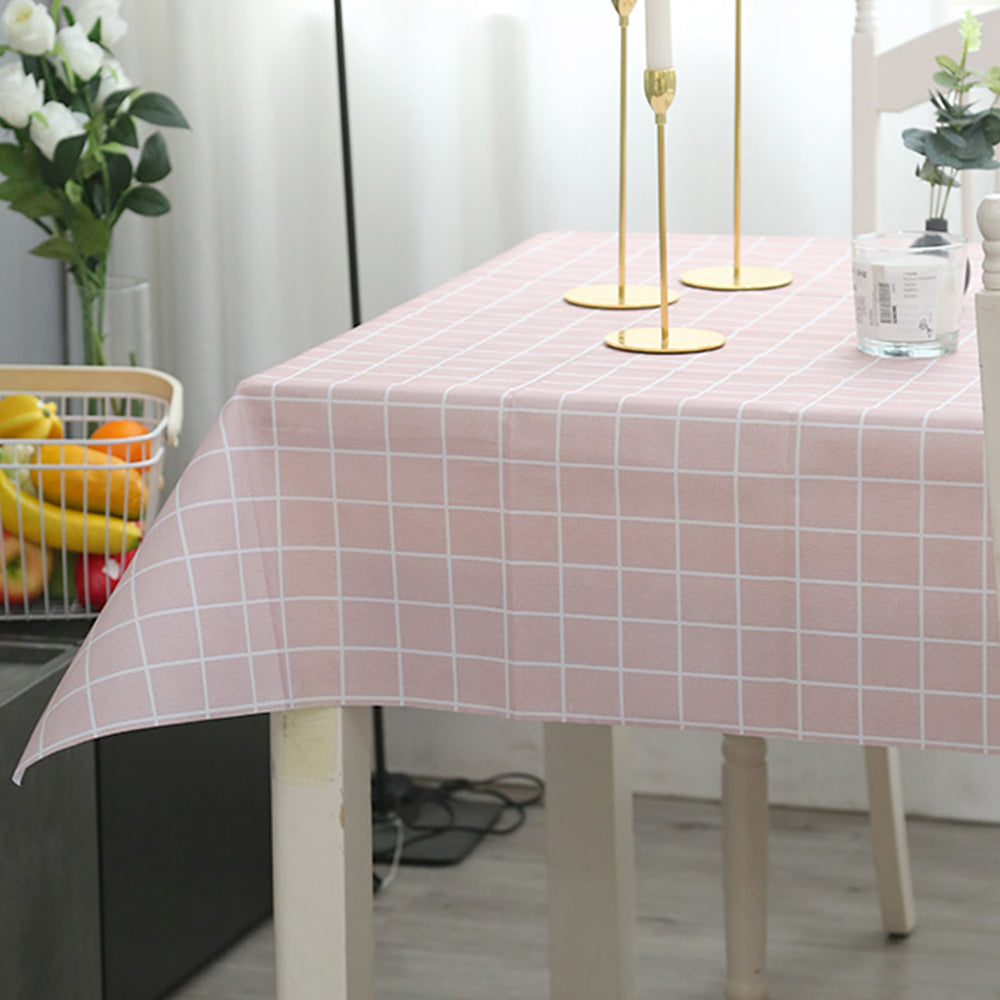 3Pack 137x180cm Plaid Printed Water Resistant Oil-Proof Tablecloth Table Cover