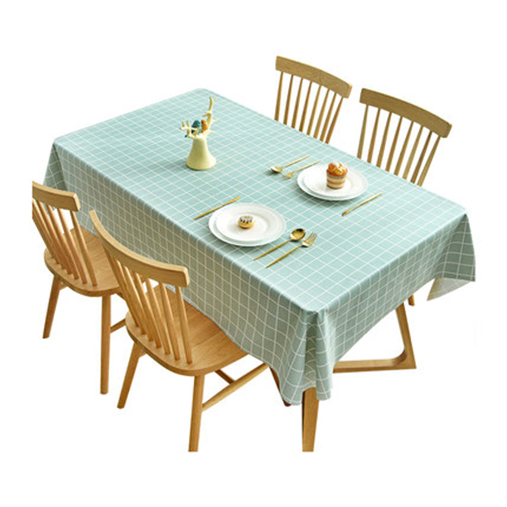 3Pack 137x90cm Plaid Printed Water Resistant Oil-Proof Tablecloth Table Cover