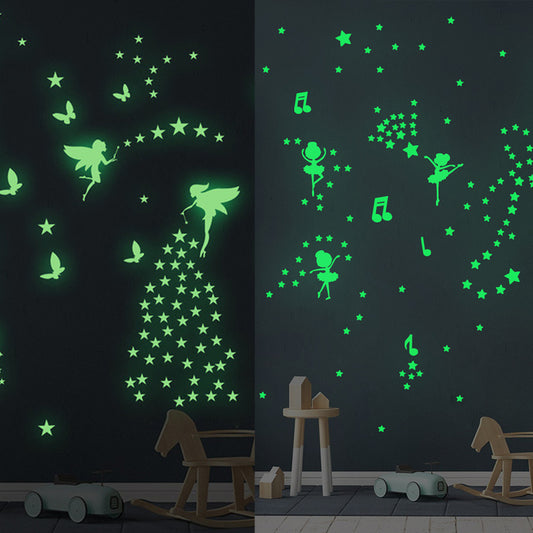 2 X Style 1 2 Luminous Wall Stickers Glow in Dark Wall Decorative Wall Decals