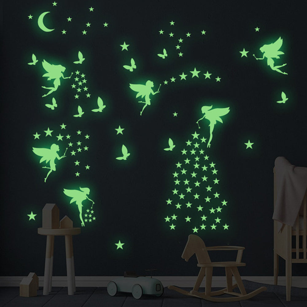 2 X Style 1 2 Luminous Wall Stickers Glow in Dark Wall Decorative Wall Decals