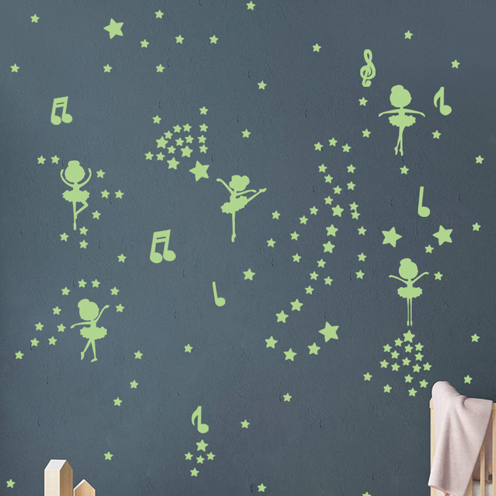 2 X Style 1 2 Luminous Wall Stickers Glow in Dark Wall Decorative Wall Decals