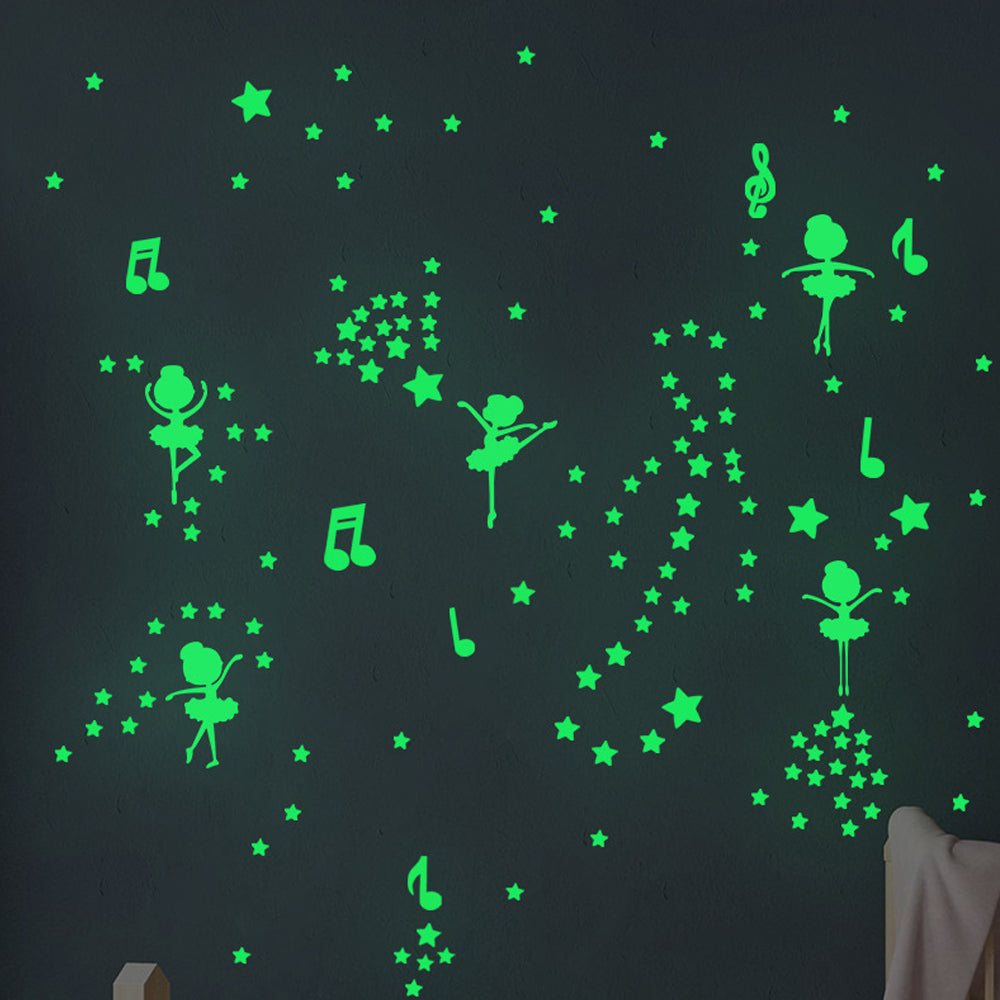 2 X Style 1 2 Luminous Wall Stickers Glow in Dark Wall Decorative Wall Decals