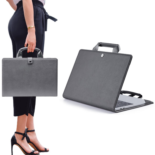 Grey 13 inches Non-Branded PU Leather Protective Case for MacBook Pro 13.3