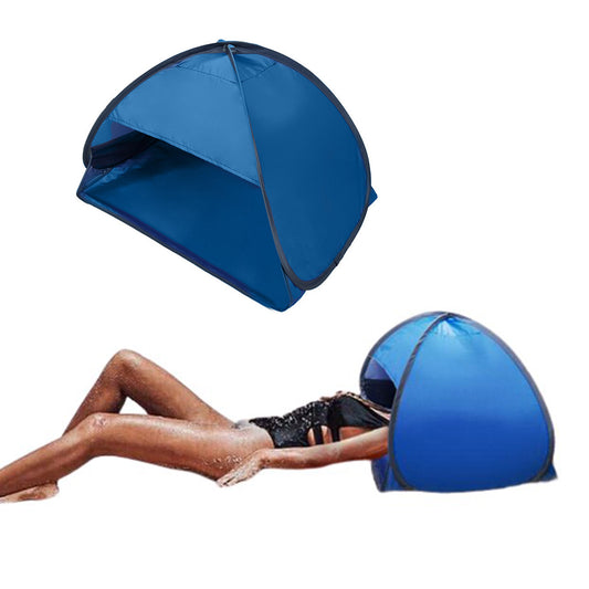Large Pop Up Beach Shelter Tent Automatic Sun Shade Tent Built-in Mobile Phone Pouch