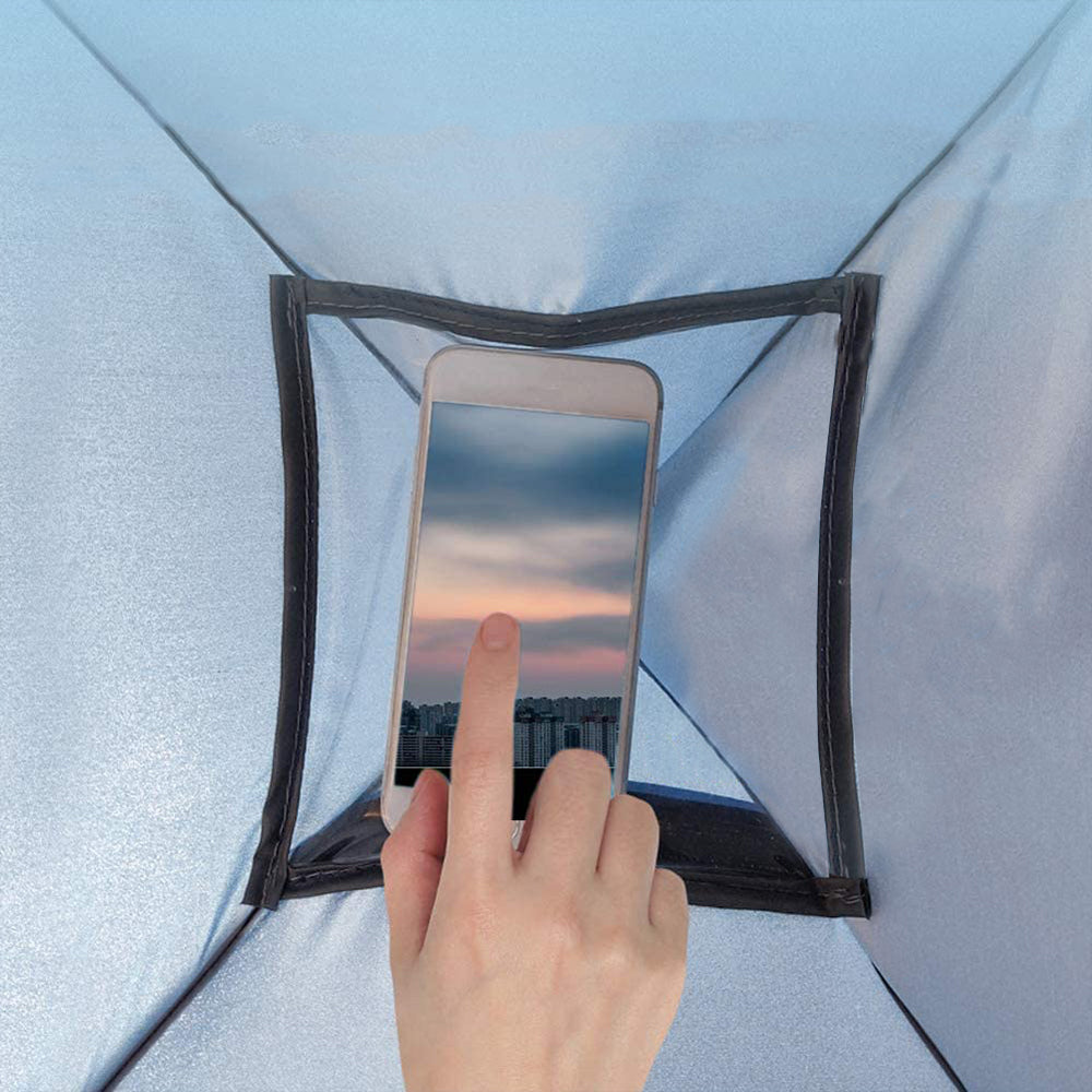 Medium Pop Up Beach Shelter Tent Automatic Sun Shade Tent Built-in Mobile Phone Pouch