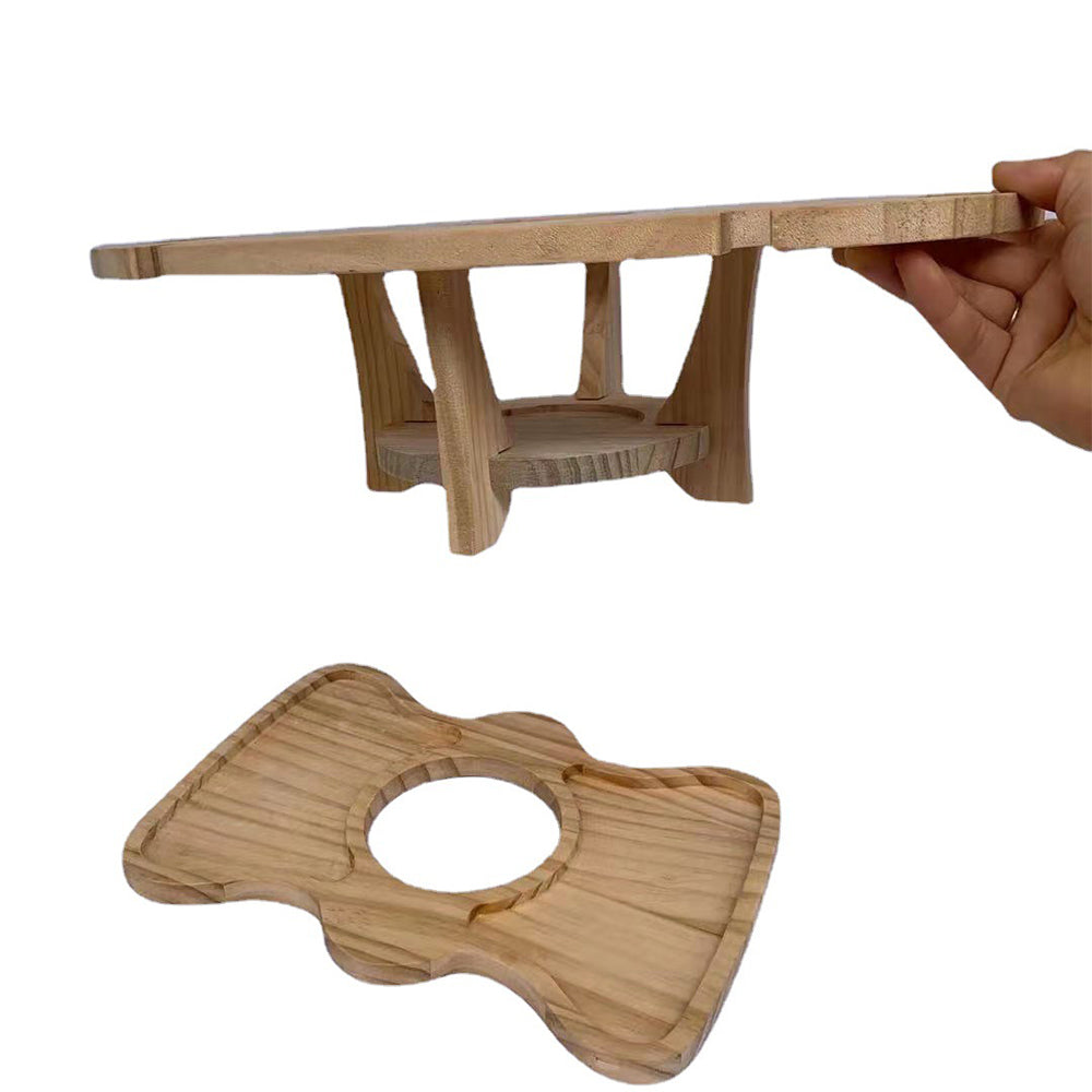 2 X Wooden Picnic Table Outdoor Mini Wine Rack