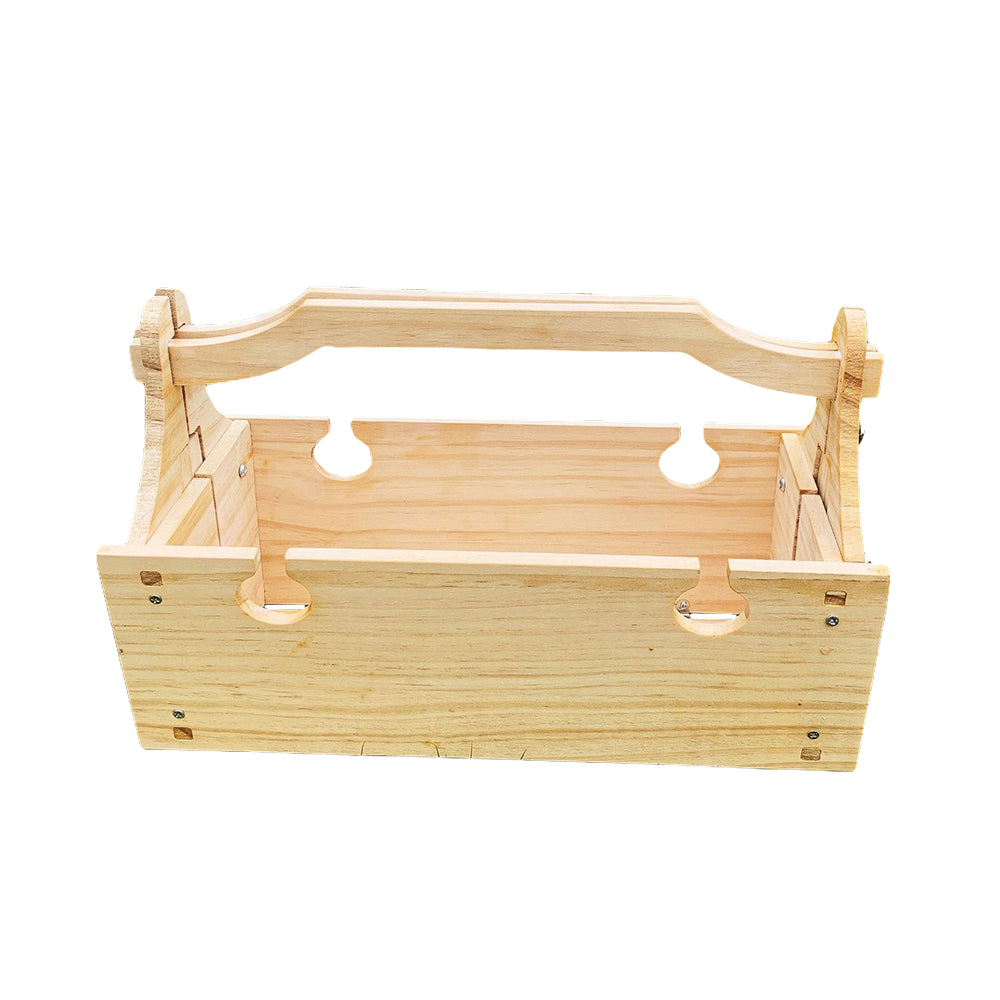 2 In 1 Wooden Picnic Table Picnic Storage Basket Wine Rack Wine Tray Wine Holder