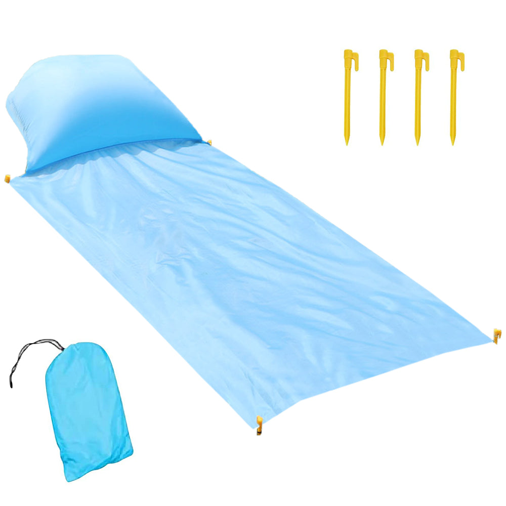 Four Seat Portable Beach Mat with Air Pillow Outdoor Camping Picnic Mat