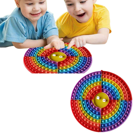 Rainbow Round Chess Board Push Pop It Fidget Toy Sensory Stress Relief Toy