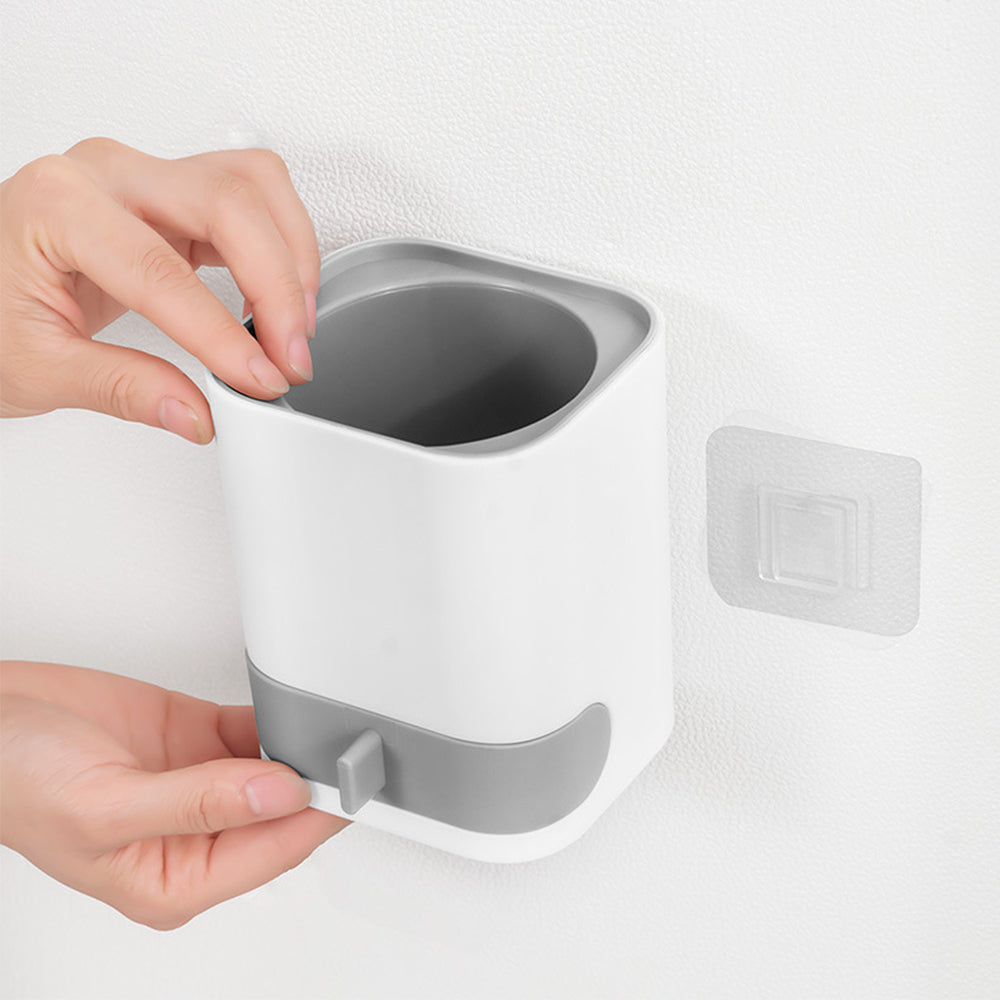 2 X Flexible TPR Bristles Toilet Brush with Not Water Leaking Holder Slots Base