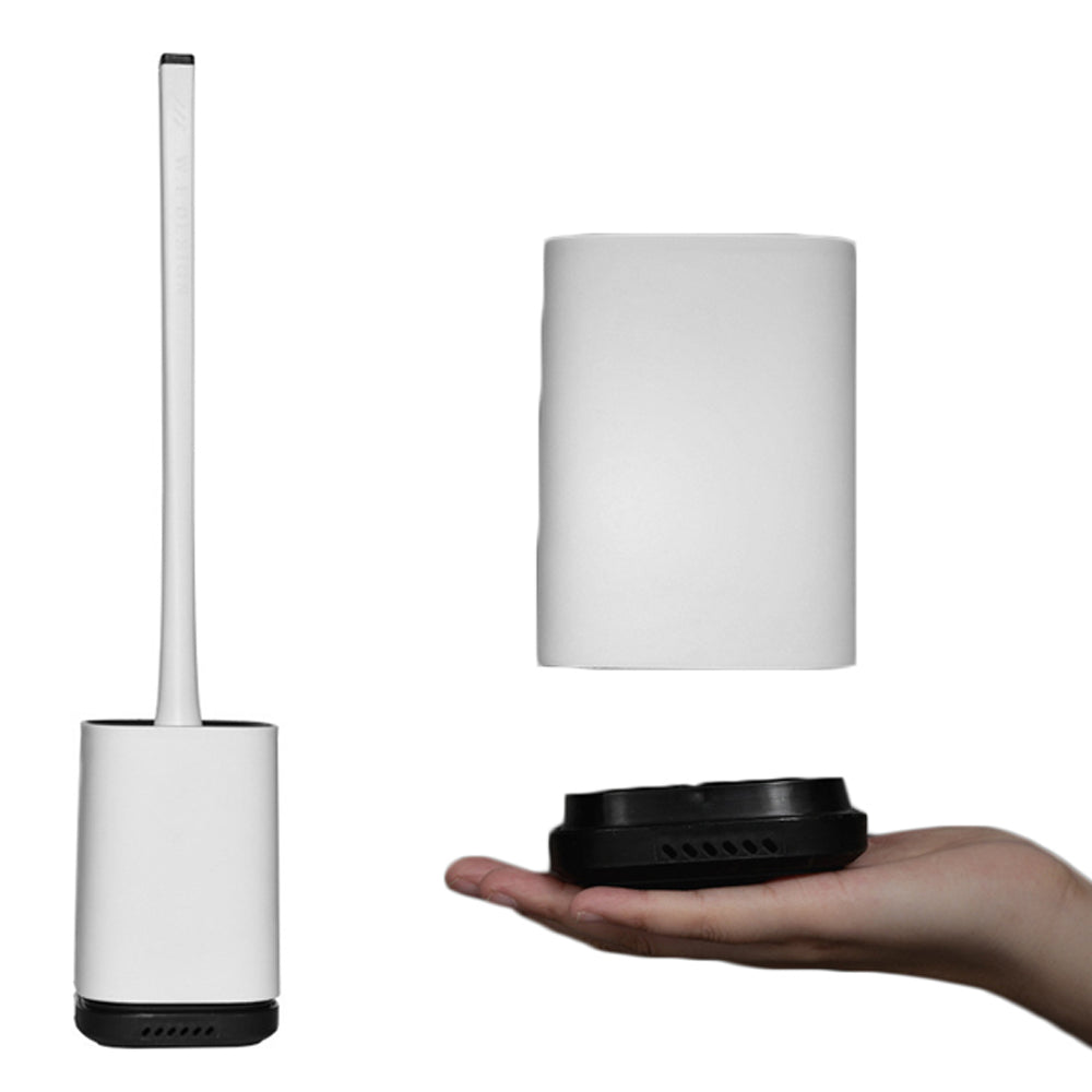 White Flexible Toilet Brush with Not Water Leaking Ventilation Slots Base