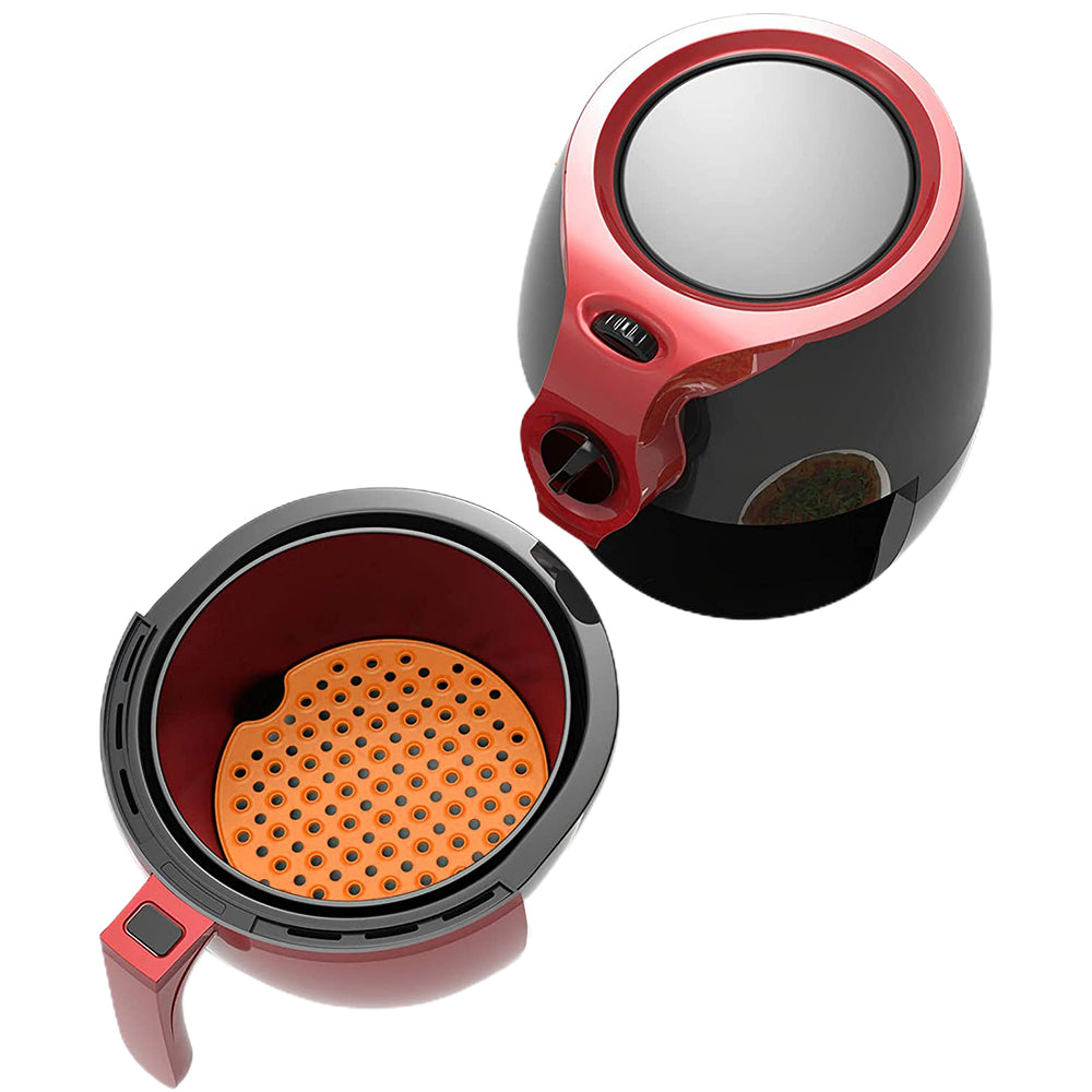 2 X 8 Inches FDA Certified Silicone Reusable Air Fryer Liner Square Orange