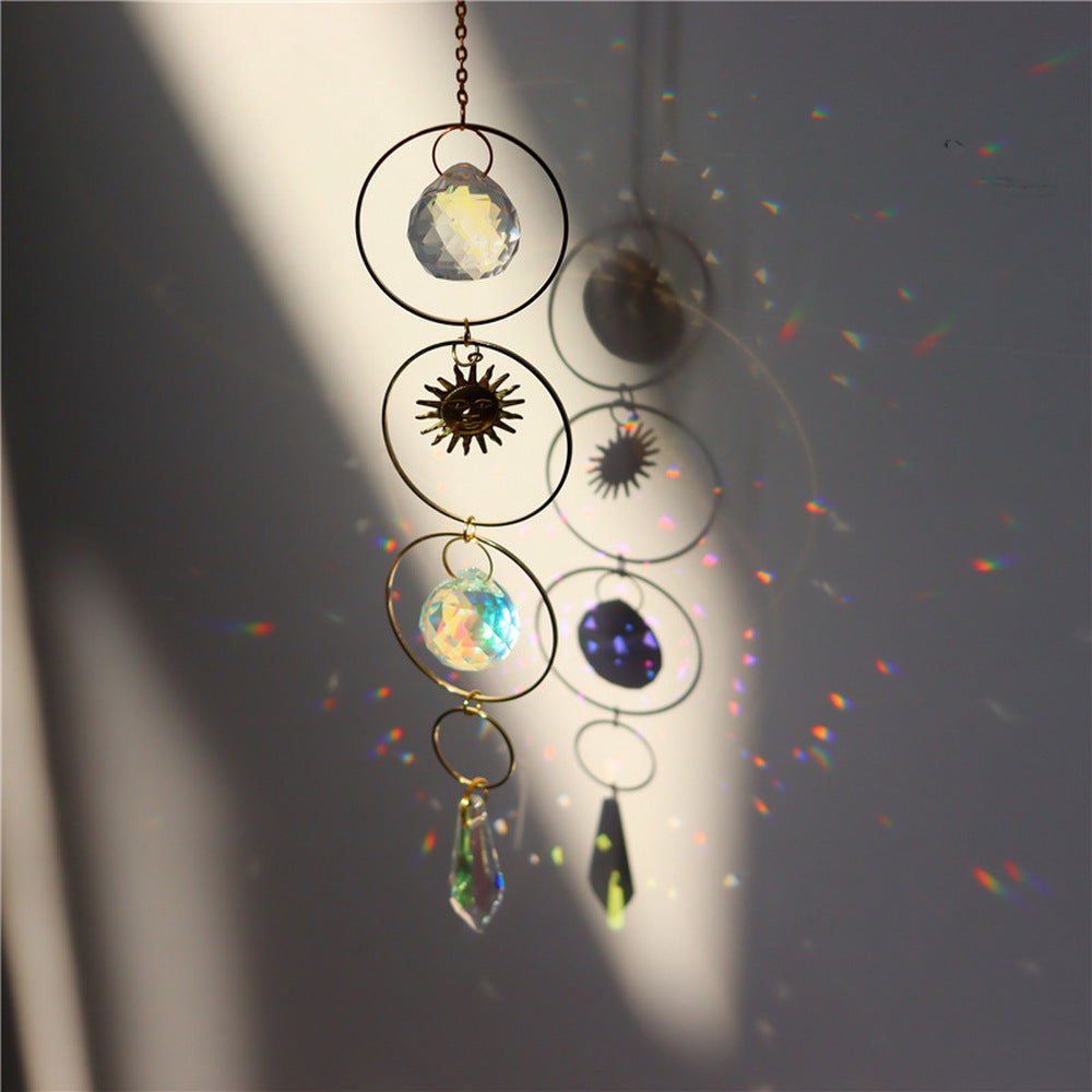 2X Rhinestone Suncatcher Hanging Sun Catcher Rainbow Prism Window Home Decor