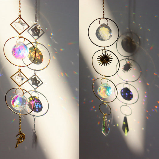 2X Rhinestone Suncatcher Hanging Sun Catcher Rainbow Prism Window Home Decor