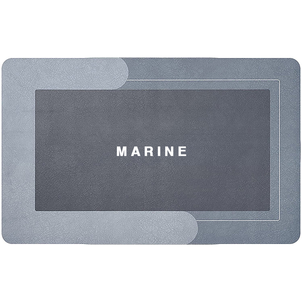 2Pcs Blue Absorbent Floor Mat Soft Quick-Drying Non-Slip Bath Floor Mat