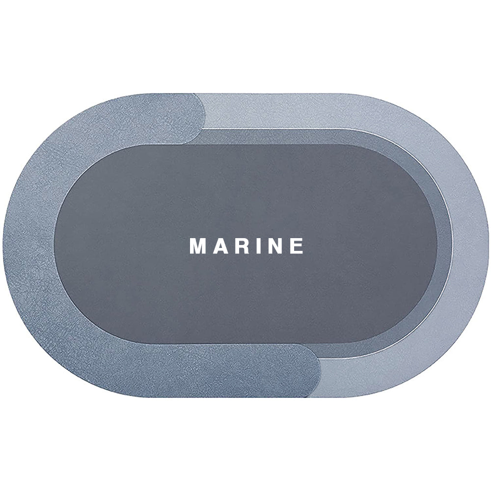 2Pcs Blue Absorbent Floor Mat Soft Quick-Drying Non-Slip Bath Floor Mat