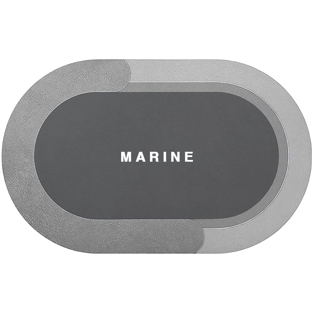 2Pcs Gray Absorbent Floor Mat Soft Quick-Drying Non-Slip Bath Floor Mat