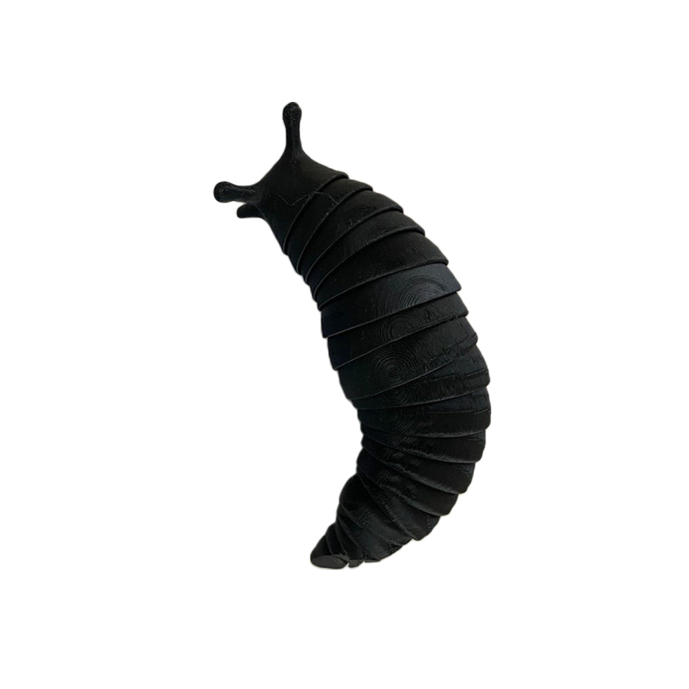 2 X Articulated Fidget Slug Toy Sensory Toys Stress Relief Toys Black White