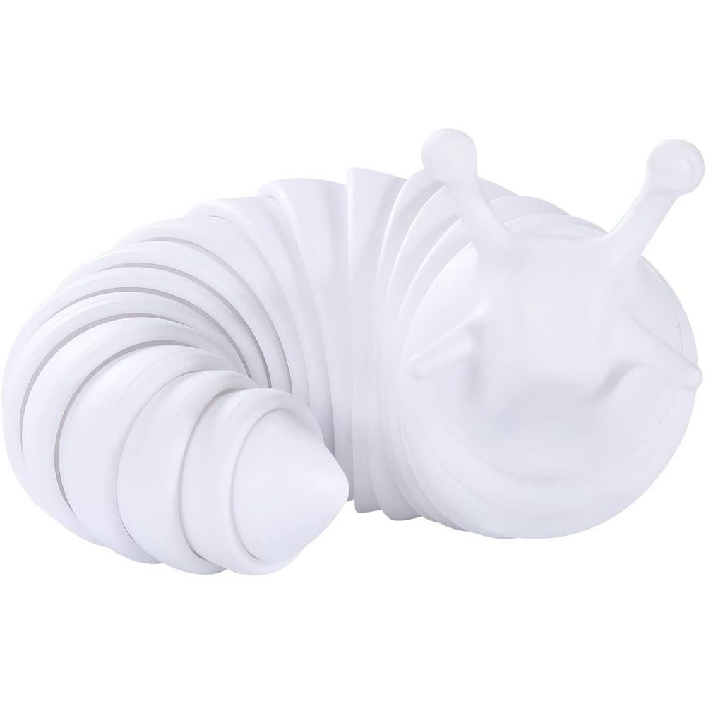 2 X Articulated Fidget Slug Toy Sensory Toys Stress Relief Toys Black White