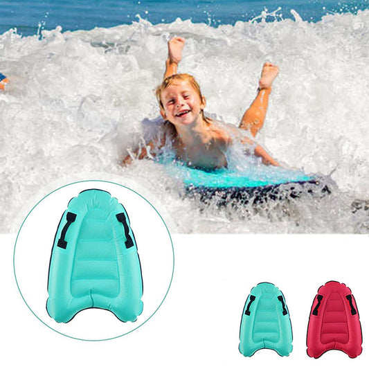 2 X Inflatable Surfing Body Board with Handles Outdoor Water Skiing Board
