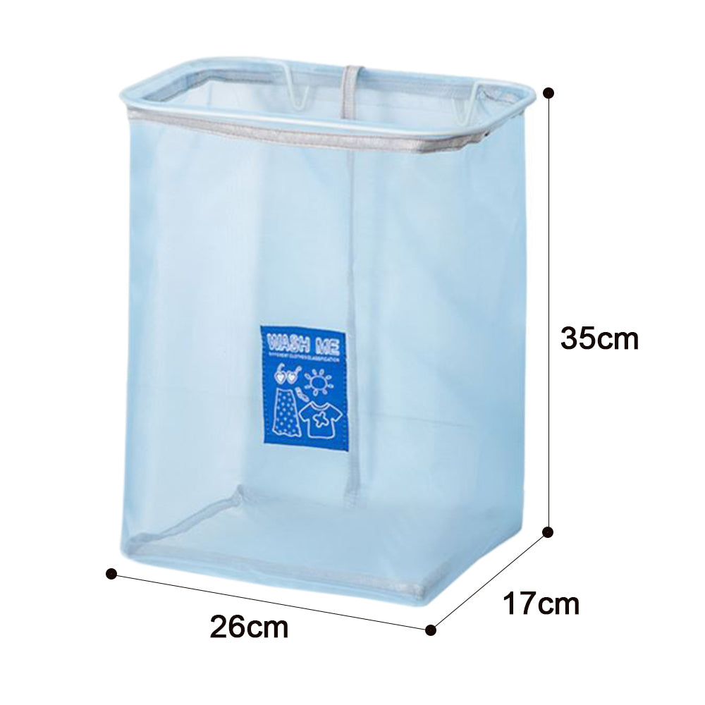 3Pcs Wall Mounted Laundry Basket Hanging Mesh Laundry Organizer Storage