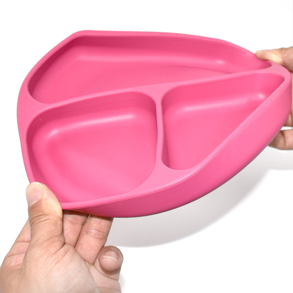 FDA Certified 5Pcs Kids Silicone Kids Feeding Set Pink