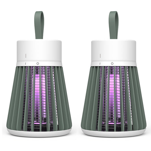 2X Green Mosquito Insect Killer Lamp Electric USB LED Light Bug Zapper Trap