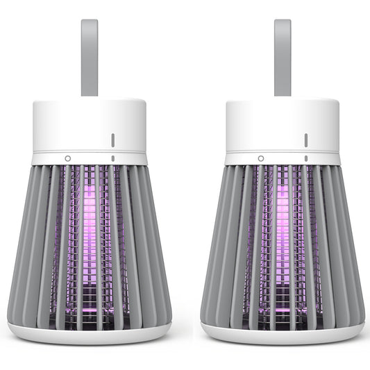 2X White Mosquito Insect Killer Lamp Electric USB LED Light Bug Zapper Trap