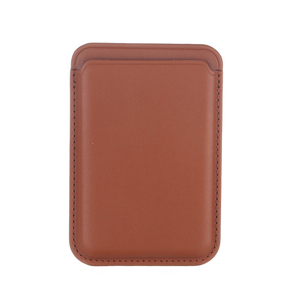 2X Black Brown Magnetic PU Leather Mobile Phone Wallet Card Holder for MagSafe