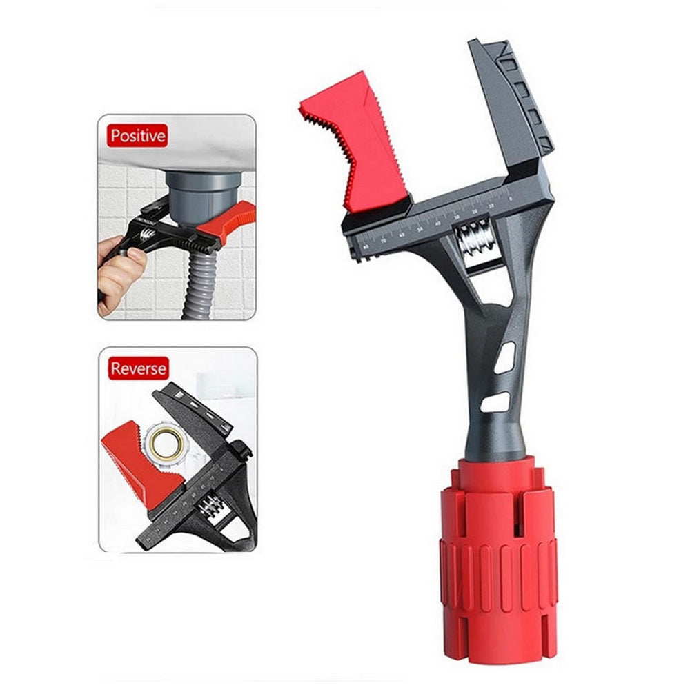 3 In 1 Adjustable Wrench Large Opening Spanner Wide Jaw Plumbing Repair Tool
