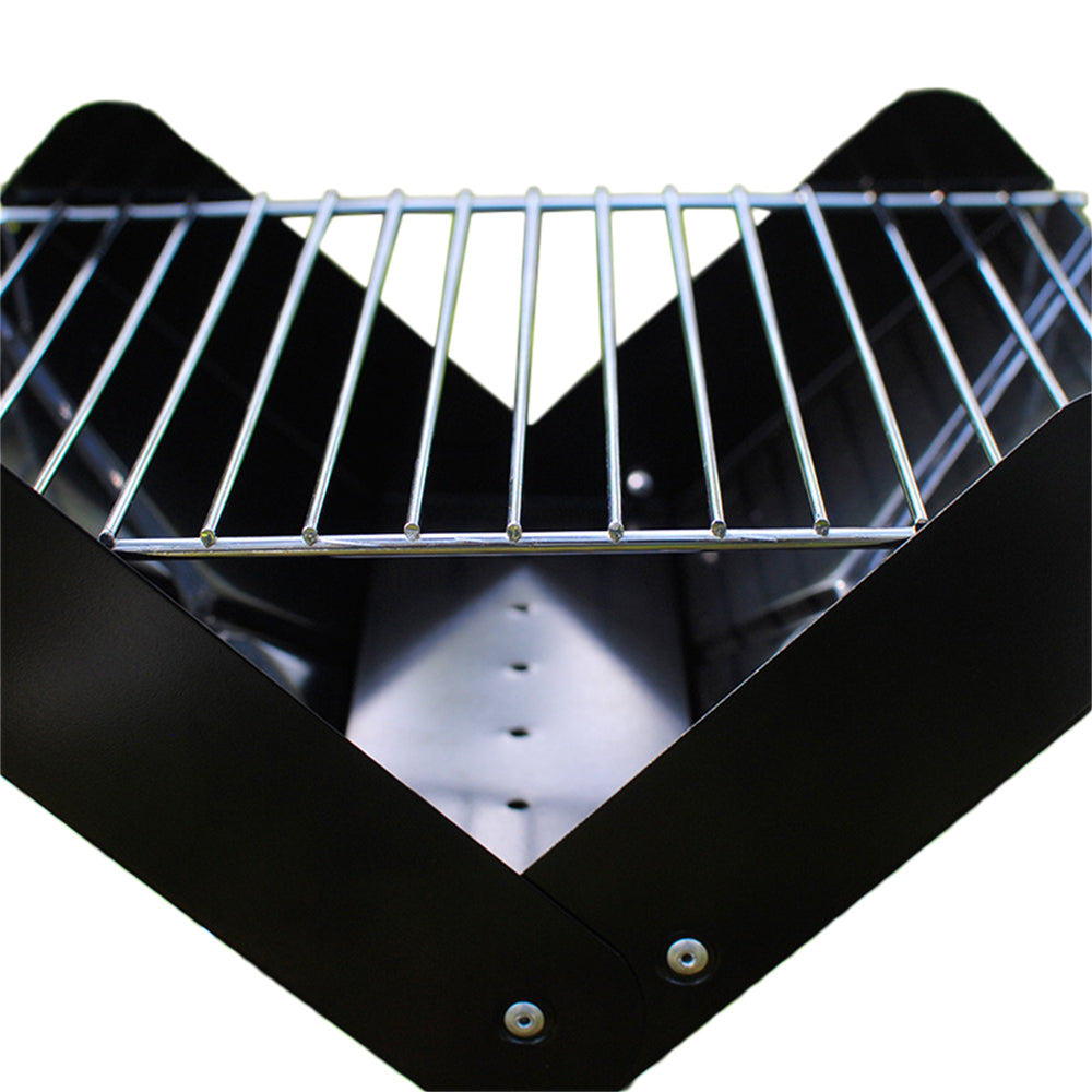 1 X Portable Folding Charcoal BBQ Grill with 8Pcs Telescopic Barbecue Forks