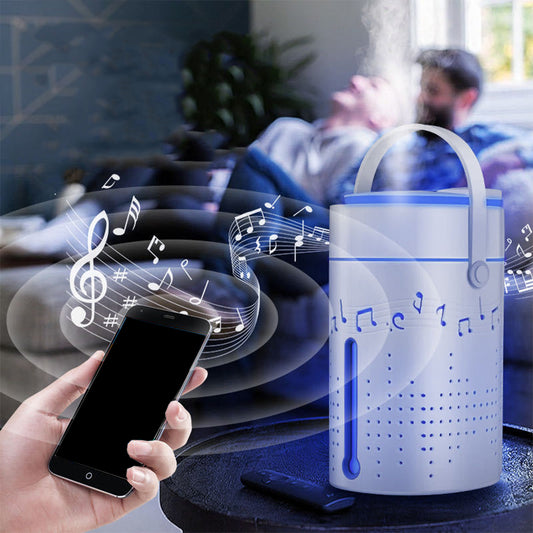 2 in 1 Home Humidifier USB Bluetooth Speaker with LED Light