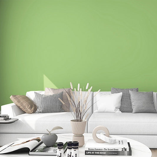 3 Rolls Green Self-Adhesive Solid Color Wallpaper Wall Sticker Home Decor