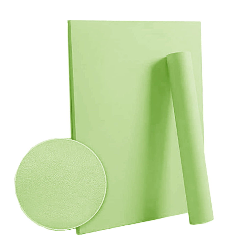 3 Rolls Green Self-Adhesive Solid Color Wallpaper Wall Sticker Home Decor