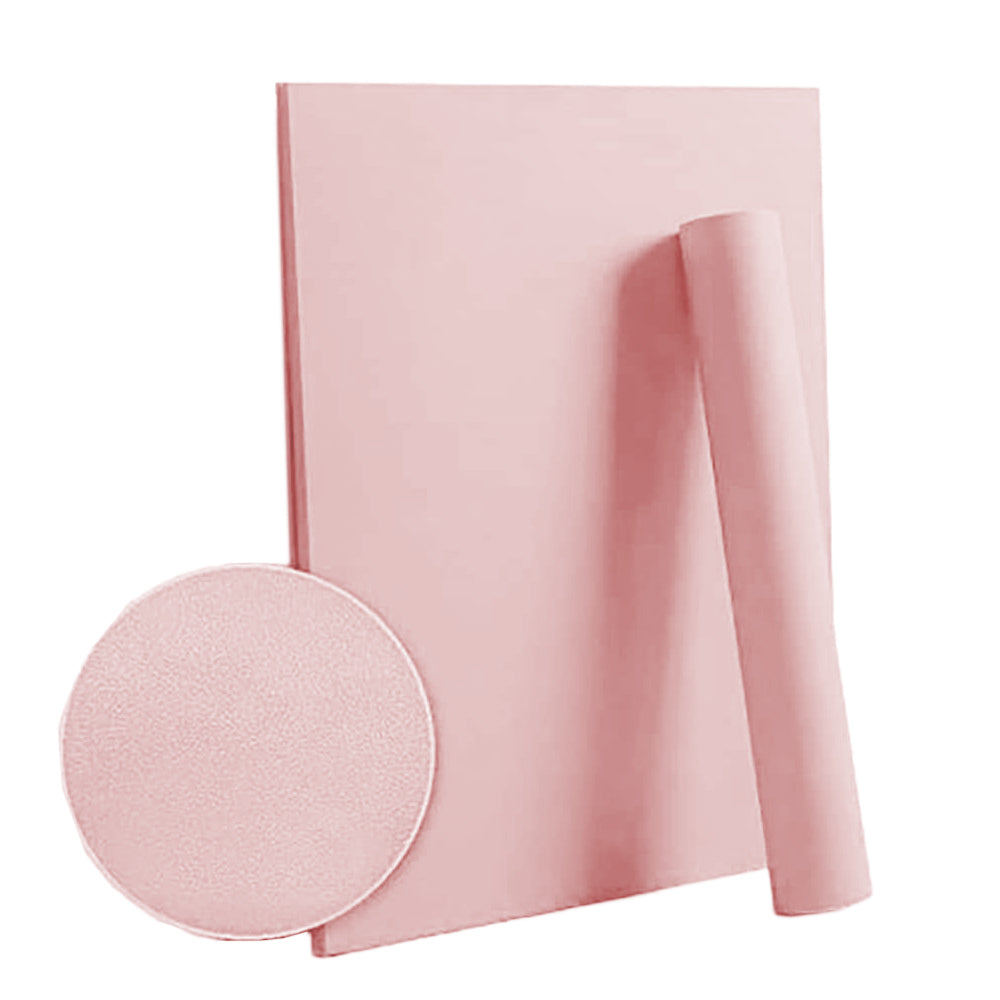 3 Rolls Pink Self-Adhesive Solid Color Wallpaper Wall Sticker Home Decor