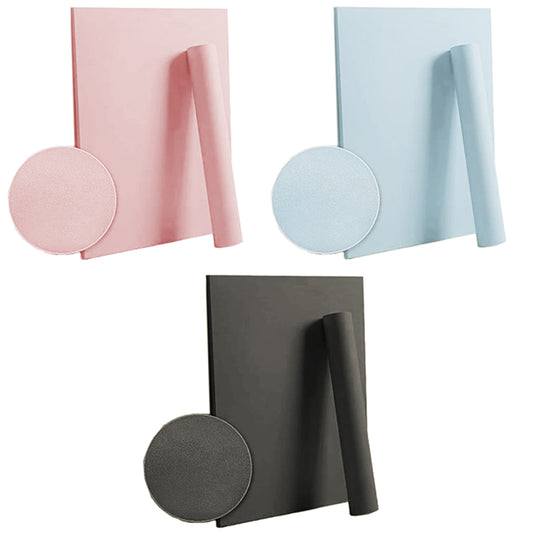 3 Rolls Self-Adhesive Solid Color Wallpaper Wall Sticker Home Decor Blue Grey Pink