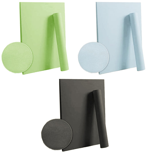3 Rolls Self-Adhesive Solid Color Wallpaper Wall Sticker Home Decor Blue Grey Green